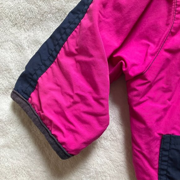 Please Mum Fleece-Lined Hooded Jacket 12-18M | Pink & Navy Windbreaker VGUC - Picture 4 of 16